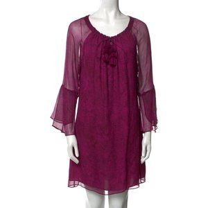 Ramy Brook Boho Silk Mini Dress M Magenta